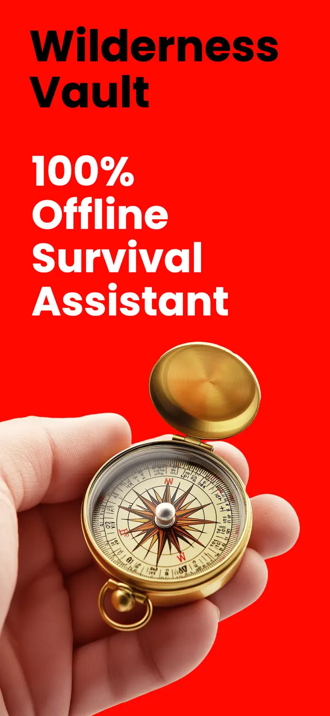 Wilderness Vault app — survival guide library screen
